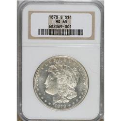 1878-S $1 MS65 NGC. NGC Census: (3181/424). PCGS P