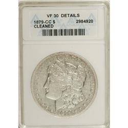 1879-CC $1 --Cleaned--ANACS. VF30 Details. NGC Cens