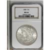 Image 1 : 1880 $1 MS64 NGC. NGC Census: (3256/586). PCGS Pop
