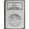 Image 1 : 1881 $1 MS63 Deep Mirror Prooflike NGC. NGC Census