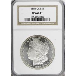 1884-CC $1 MS64 Prooflike NGC. NGC Census: (576/25