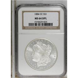 1884-CC $1 MS64 Deep Mirror Prooflike NGC. NGC Cen
