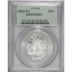1884-CC $1 MS64 Deep Mirror Prooflike PCGS. PCGS P