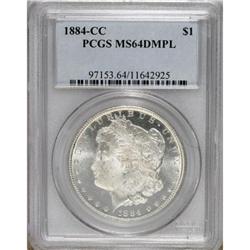 1884-CC $1 MS64 Deep Mirror Prooflike PCGS. PCGS P