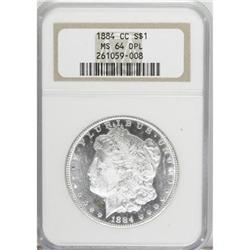 1884-CC $1 MS64 Deep Mirror Prooflike NGC. NGC Cen
