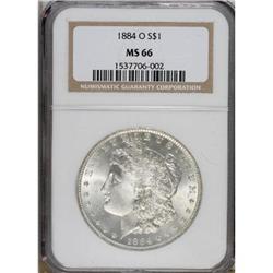 1884-O $1 MS66 NGC. NGC Census: (1322/73). PCGS Po