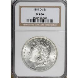 1884-O $1 MS66 NGC. NGC Census: (1322/73). PCGS Po