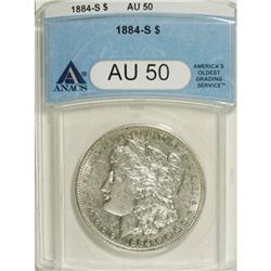 1884-S $1 AU50 ANACS. NGC Census: (656/2983). PCGS