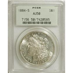 1884-S $1 AU50 PCGS. PCGS Population (650/2238). N
