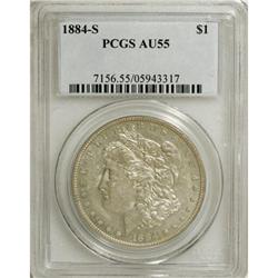 1884-S $1 AU55 PCGS. PCGS Population (914/733). NG