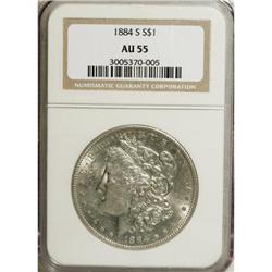 1884-S $1 AU55 NGC. NGC Census: (947/1379). PCGS P