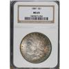 Image 1 : 1887 $1 MS65 NGC. NGC Census: (19090/2962). PCGS P