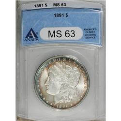 1891 $1 MS63 ANACS. NGC Census: (1471/981). PCGS P
