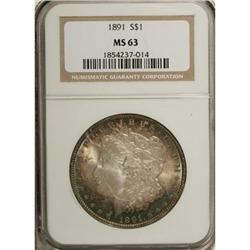 1891 $1 MS63 NGC. NGC Census: (1471/981). PCGS Pop