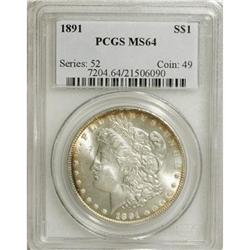 1891 $1 MS64 PCGS. PCGS Population (1165/82). NGC