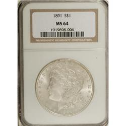 1891 $1 MS64 NGC. NGC Census: (914/67). PCGS Populatio