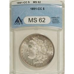 1891-CC $1 MS62 ANACS. NGC Census: (1139/3158). PC