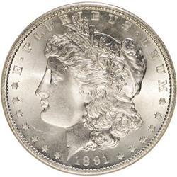 1891-S $1 MS64 NGC. NGC Census: (1092/202). PCGS Popul