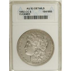 1892-CC $1 --Cleaned--ANACS. AU53 Details. NGC Cens