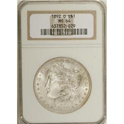 1892-O $1 MS64 NGC. NGC Census: (1037/73). PCGS Po