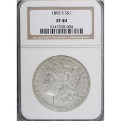 1892-S $1 XF40 NGC. NGC Census: (217/1505). PCGS P