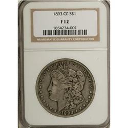 1893-CC $1 F12 NGC. NGC Census: (36/1880). PCGS Po