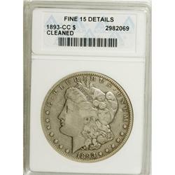 1893-CC $1 --Cleaned--ANACS. Fine 15 Details. NGC C