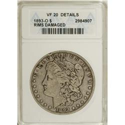 1893-O $1 --Rim Damaged--ANACS. VF20 Details. NGC C