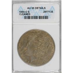 1894-O $1 --Cleaned--ANACS. AU55 Details. NGC Censu