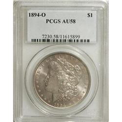 1894-O $1 AU58 PCGS. PCGS Population (342/957). NG