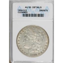 1894-S $1 --Cleaned--ANACS. AU50 Details. NGC Censu