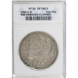 1895-O $1 --Cleaned, Rim Damaged--ANACS. VF20 Details