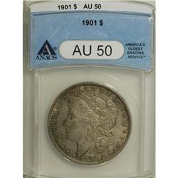 1901 $1 AU50 ANACS. NGC Census: (241/2278). PCGS P