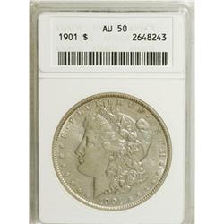 1901 $1 AU50 ANACS. NGC Census: (241/2278). PCGS P