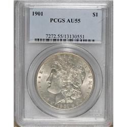 1901 $1 AU55 PCGS. PCGS Population (602/1082). NGC