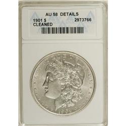 1901 $1 --Cleaned--ANACS. AU58 Details. NGC Census: