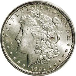 1901-S $1 MS63 PCGS. PCGS Population (811/935). NGC Ce