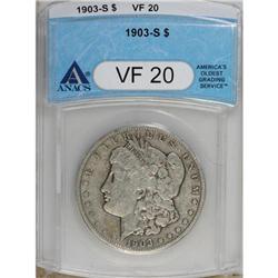 1903-S $1 VF20 ANACS. NGC Census: (13/905). PCGS P