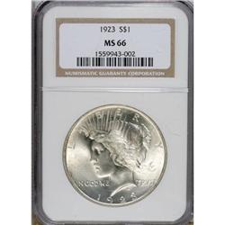 1923 $1 MS66 NGC. NGC Census: (1387/42). PCGS Popu