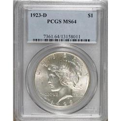 1923-D $1 MS64 PCGS. PCGS Population (1092/412). N