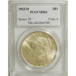 1923-D $1 MS64 PCGS. PCGS Population (1092/412). N
