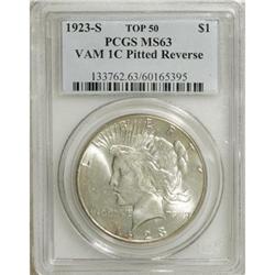 1923-S $1 MS63 PCGS. PCGS Population (4/1). NGC Censu