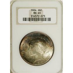 1924 $1 MS65 NGC. NGC Census: (5306/900). PCGS Pop