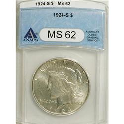 1924-S $1 MS62 ANACS. NGC Census: (433/1361). PCGS