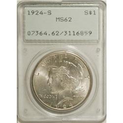 1924-S $1 MS62 PCGS. PCGS Population (543/2097). N
