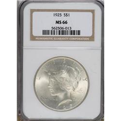 1925 $1 MS66 NGC. NGC Census: (957/35). PCGS Popul