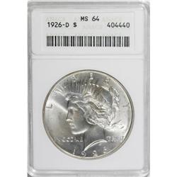 1926-D $1 MS64 ANACS. NGC Census: (861/536). PCGS