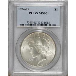 1926-D $1 MS65 PCGS. PCGS Population (576/169). NG