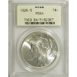 1926-S $1 MS64 PCGS. PCGS Population (1450/450). N