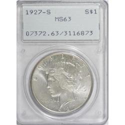 1927-S $1 MS63 PCGS. PCGS Population (1418/1023).